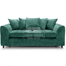 (Teal, 3 Seater Sofa) Monaco Chenille Fabric Corner Sofa Range