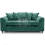 (Teal, 3 Seater Sofa) Monaco Chenille Fabric Corner Sofa Range 1