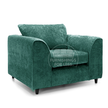 (Teal, Armchair) Monaco Chenille Fabric Corner Sofa Range