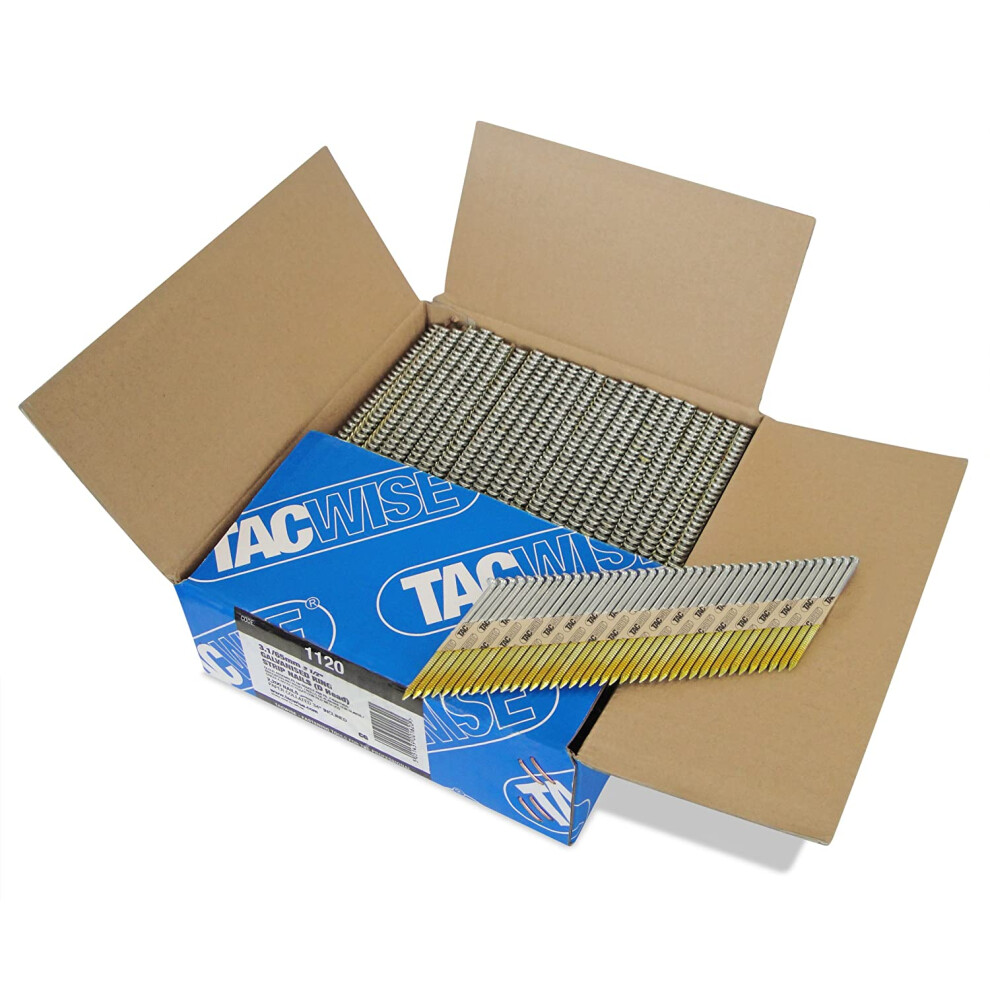 Tacwise 1125 2.8 / 65Mm Extra Galvanised Framing Nails D Head 34 Collated, 3300 5051439001675