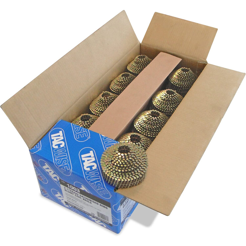Tacwise 1003 Type 2.1X32 Mm Galvanised Conical Top Coil Nails 16 Inclined 14400 5051439000616
