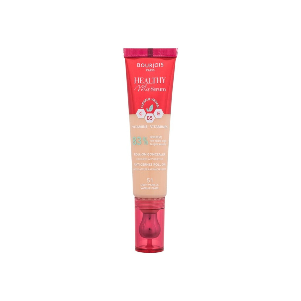 Bourjois Paris - Healthy Mix Serum Clean & Vegan Roll-on Concealer 51 Light Vanilla - For Women, 13 ml