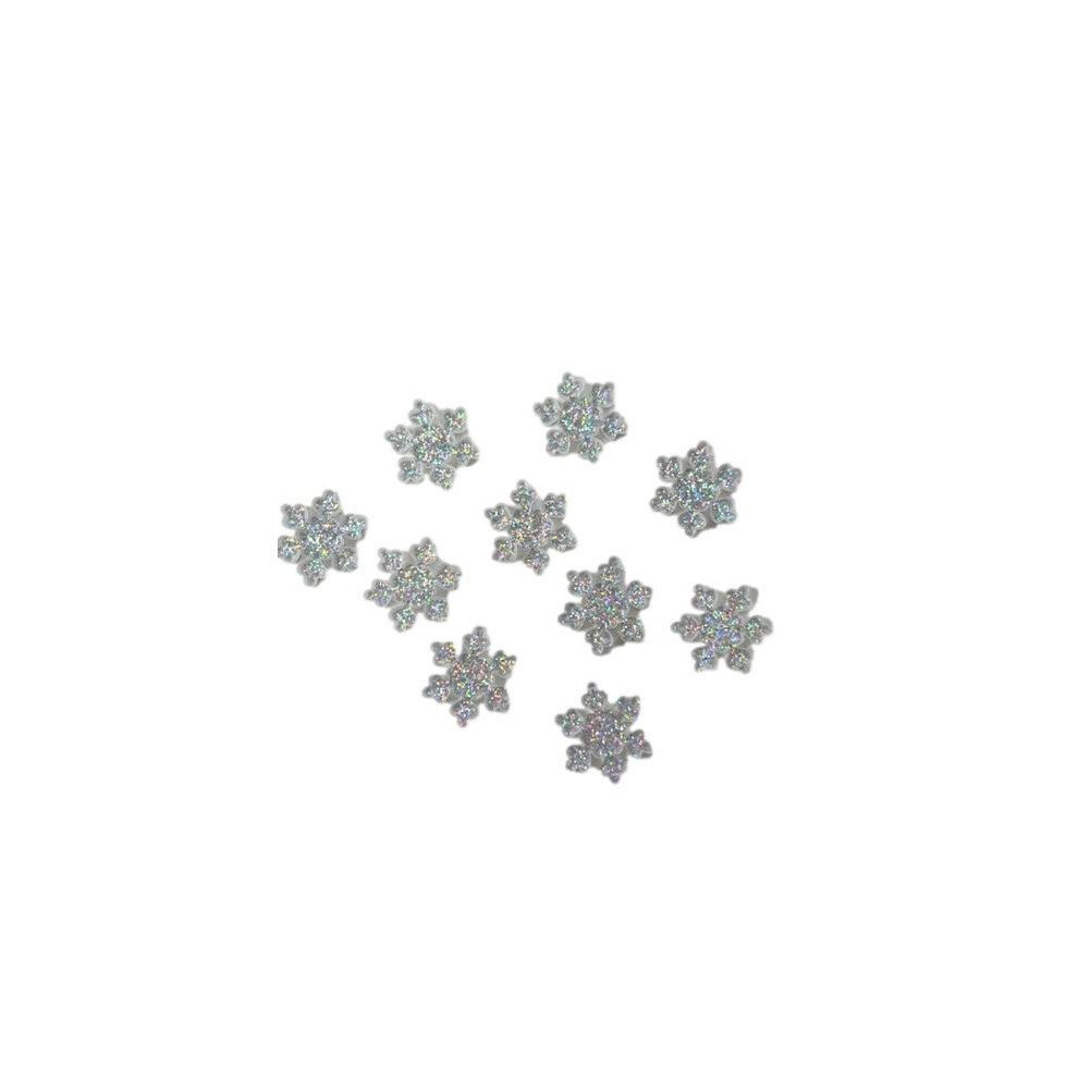 10pcs AB Sparkly Resin Mini Snowflake Embellishments for Crafting, Occasions and Christmas-image-OPC-PFD8XBP-NEW