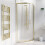 NES Home Nes Home 800 x 800mm Quadrant Corner Shower Enclosure Brushed Brass 4