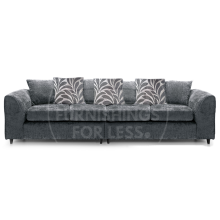 (Grey, 4 Seater) Zink Chenille Corner Sofa Range - 2 Colours