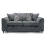 (Grey, 3 Seater) Zink Chenille Corner Sofa Range - 2 Colours 1