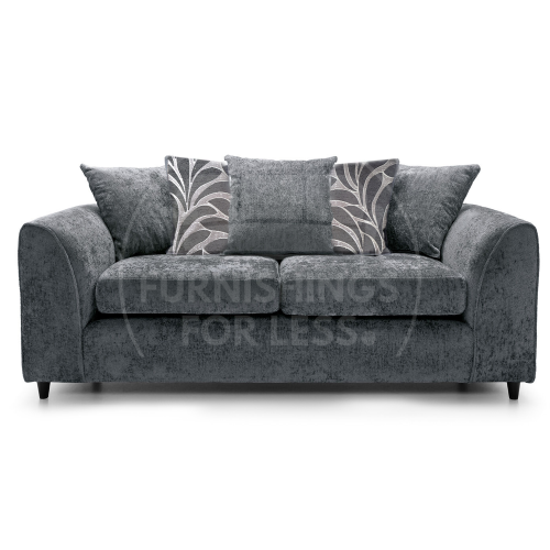 (Grey, 3 Seater) Zink Chenille Corner Sofa Range - 2 Colours