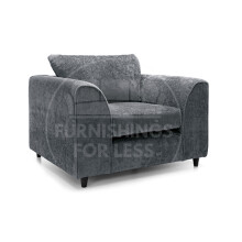 (Grey, Armchair) Zink Chenille Corner Sofa Range - 2 Colours