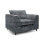 (Grey, Armchair) Zink Chenille Corner Sofa Range - 2 Colours 1