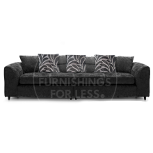 (Black, 4 Seater) Zink Chenille Corner Sofa Range - 2 Colours