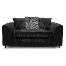 (Black, 2 Seater) Zink Chenille Corner Sofa Range - 2 Colours