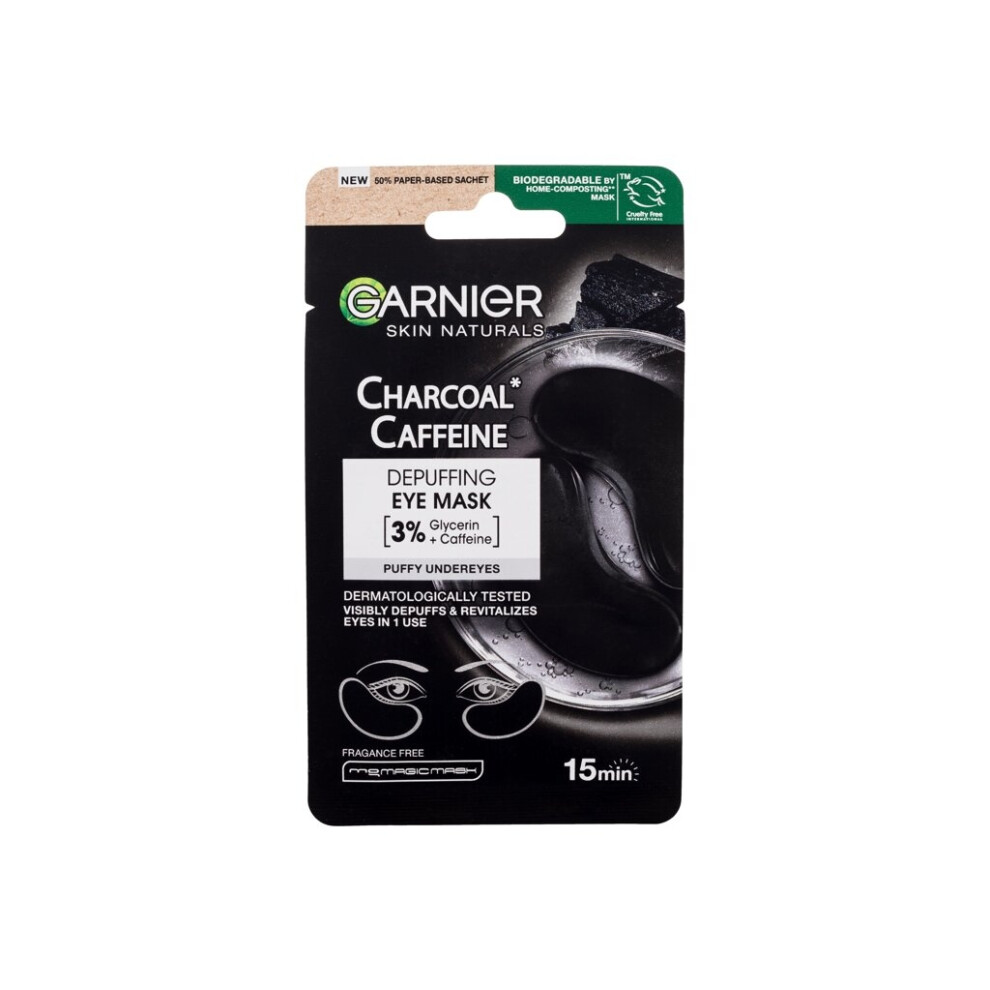 Garnier - Skin Naturals Charcoal Caffeine Depuffing Eye Mask - For Women, 5 g