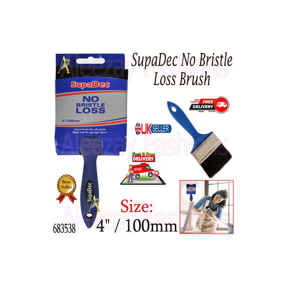 Diy Decorating General Multi-Purpose No Bristle Loss Brush 4" / 100Mm 5017193683571