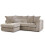 (4 Seater Left Hand Facing Corner) Fern Chenille Fabric Sofa Range 1