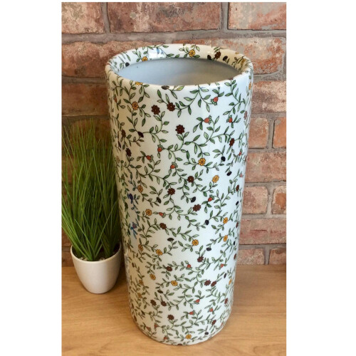 (Small Flowers) Ceramic Umbrella / Stick Stand Large Vase