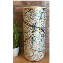(Gold and Black) Ceramic Umbrella / Stick Stand Large Vase