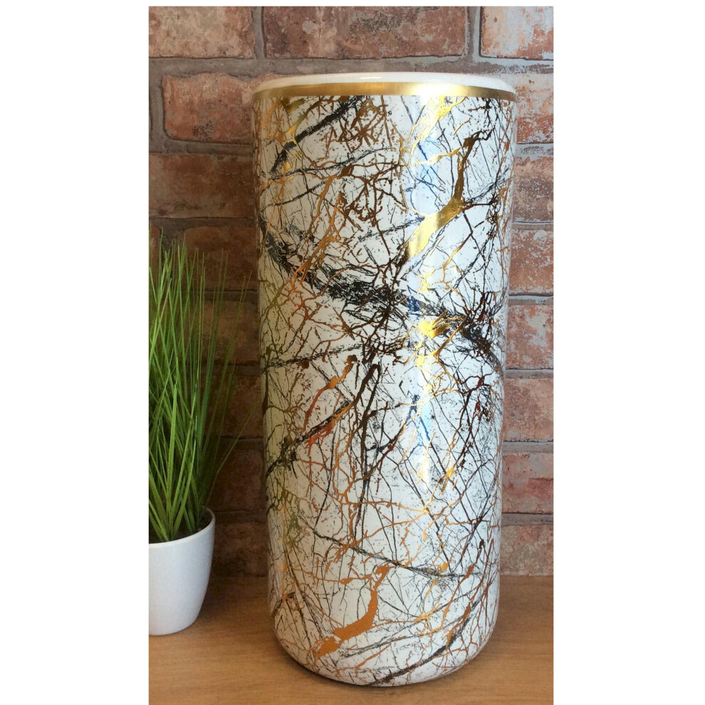 (Gold and Black) Ceramic Umbrella / Stick Stand Large Vase-image-OPC-PFD8ZGZ-NEW