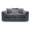 (Grey, 2 Seater) Zink Chenille Corner Sofa Range - 2 Colours 1