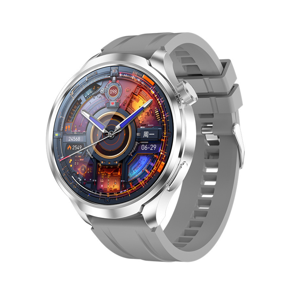 Chronus Smartwatch With Bluetooth Calling, Heart Rate, Blood Oxygen, Blood Pressure Monitoring, Compass, And Multiple Sports Modes(Silver) Silver 6976918013446