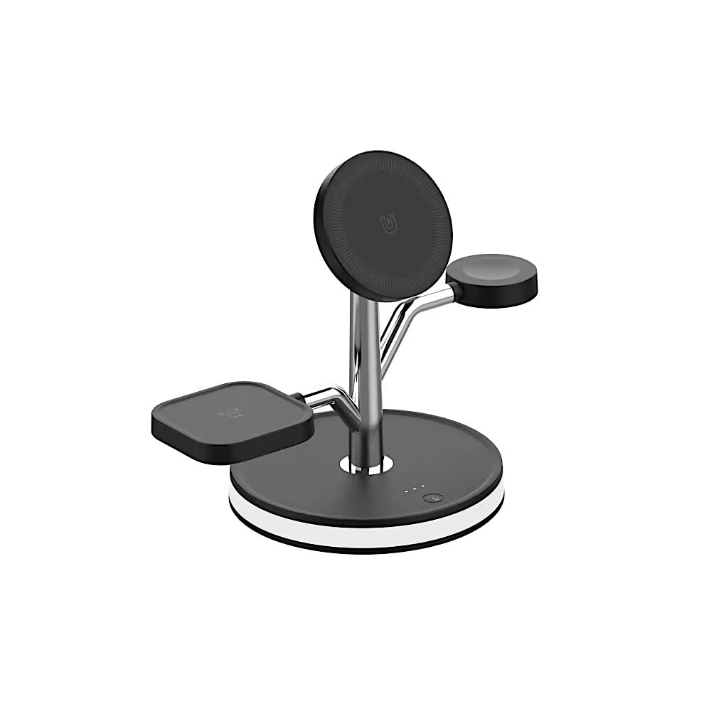 Chronus 3 In 1 Charging Station Â Tree Design Charger Stand For Apple Devices | Wireless Magsafe Fast Charger Compatible With Iphone, Apple Watch, 6976918014405