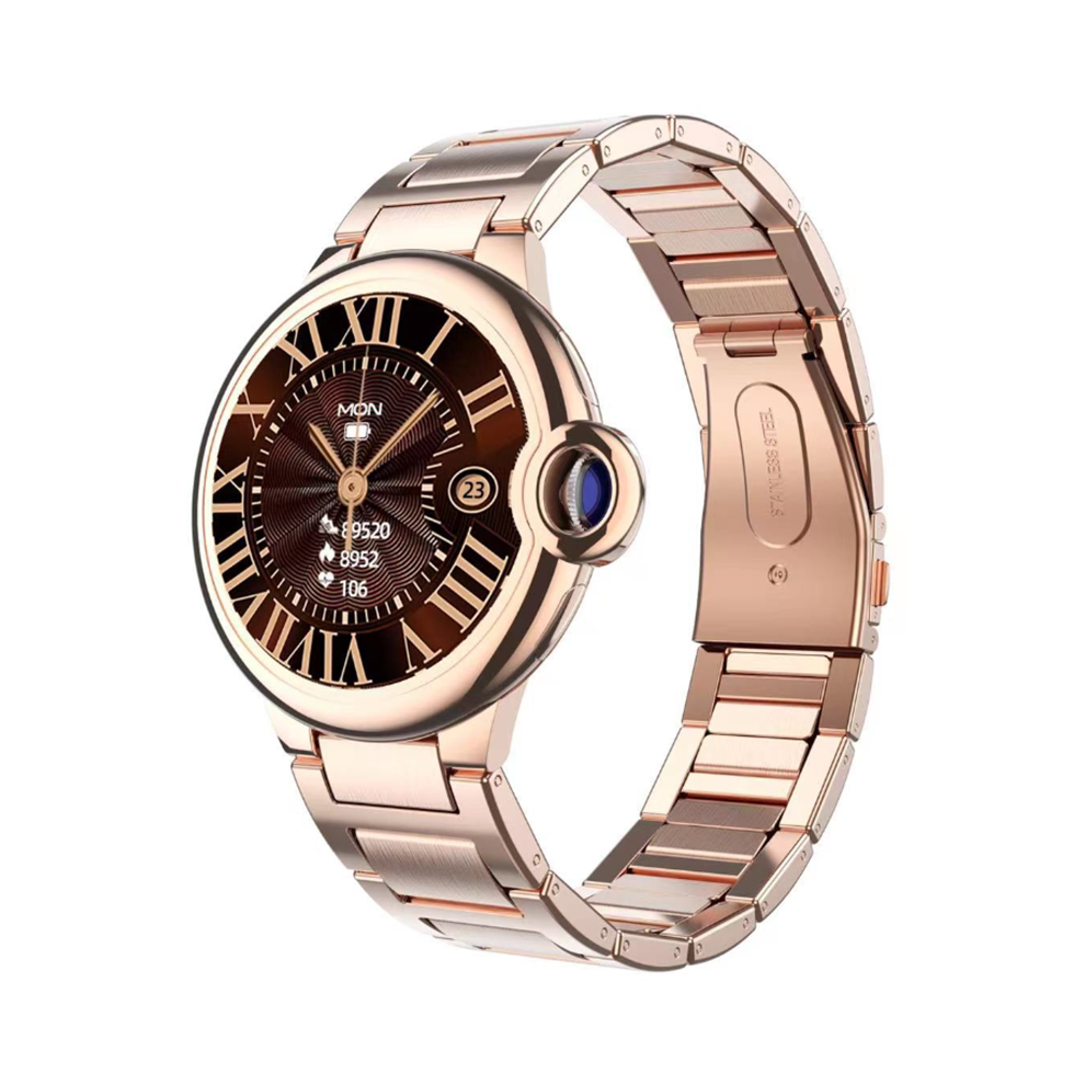 Chronus Smartwatch With Bluetooth Calling, Heart Rate Monitoring, And Fashionable Design(Rose) 6976918013552