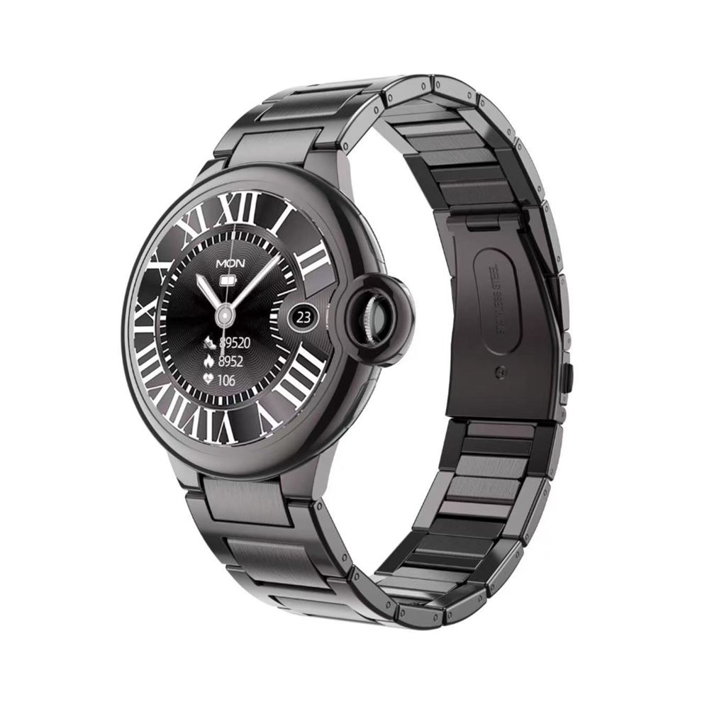 Chronus Smartwatch With Bluetooth Calling, Heart Rate Monitoring, And Fashionable Design(Black) Black 6976918013538