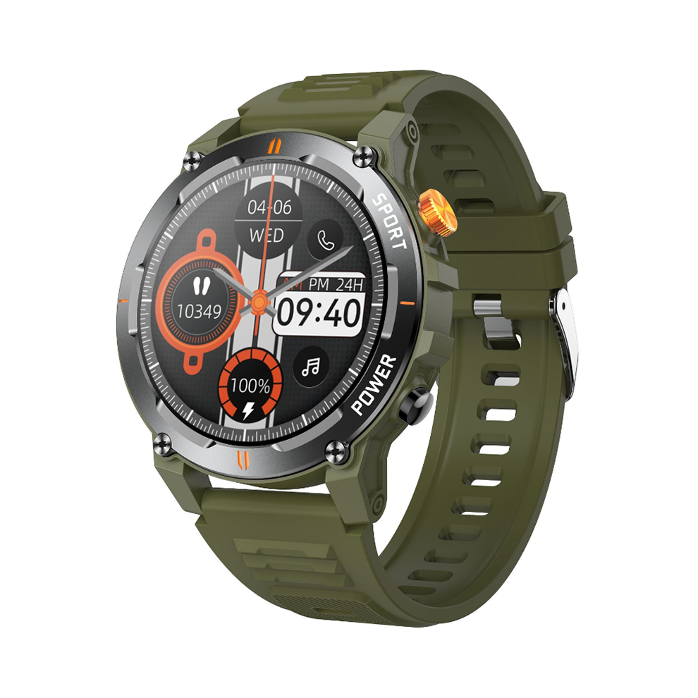 Chronus Smartwatch With Flashlight, Outdoor Sports, Bluetooth Calling, Multi-Function, Heart Rate Monitoring(Green) Green 6976918013613
