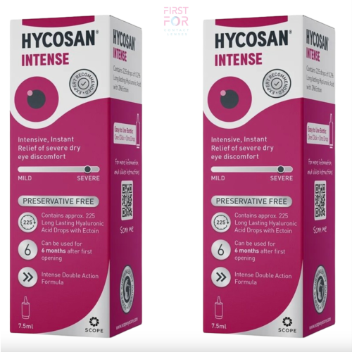 Hycosan Hycosan Intense New Lubricating Eye Drops 7.5ml - Twin Pack