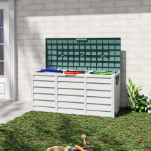 290L Waterproof Outdoor Garden Storage Box with Wheels