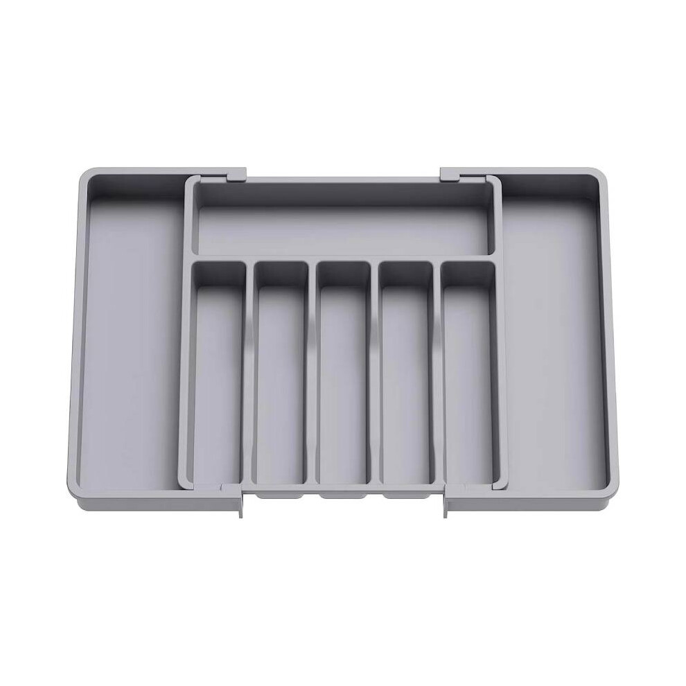 (Gray) Organiser Cutlery Drawer Extendable Utensil Tray Adjustable Kitchen Storage Rack