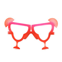 (Lemon Red) Hawaiian Cup Cocktail Party Glasses Funny Sunglasses Celebration Festive Prop