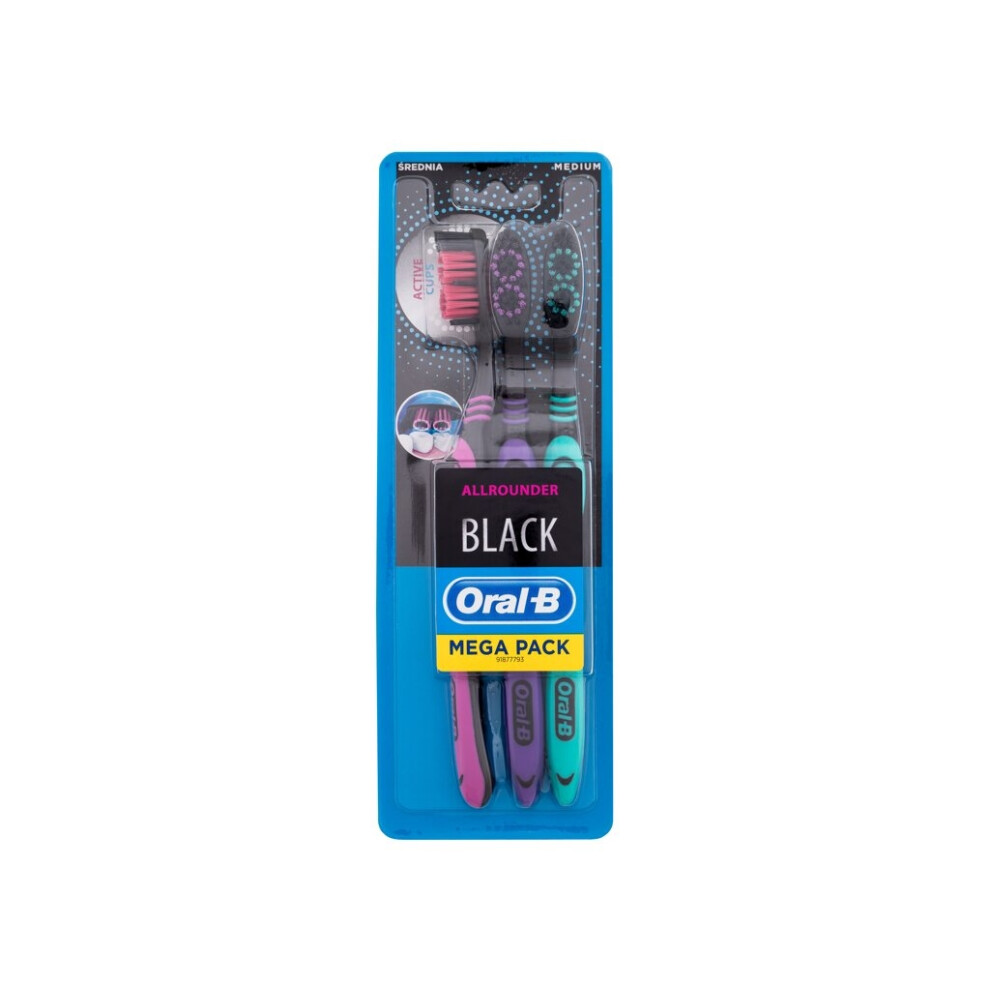 Oral-B - Allrounder Black Medium - Unisex, 3 pc