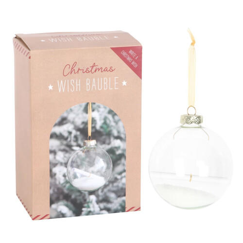 Something Different Christmas Wish Glass Hanging Bauble 2