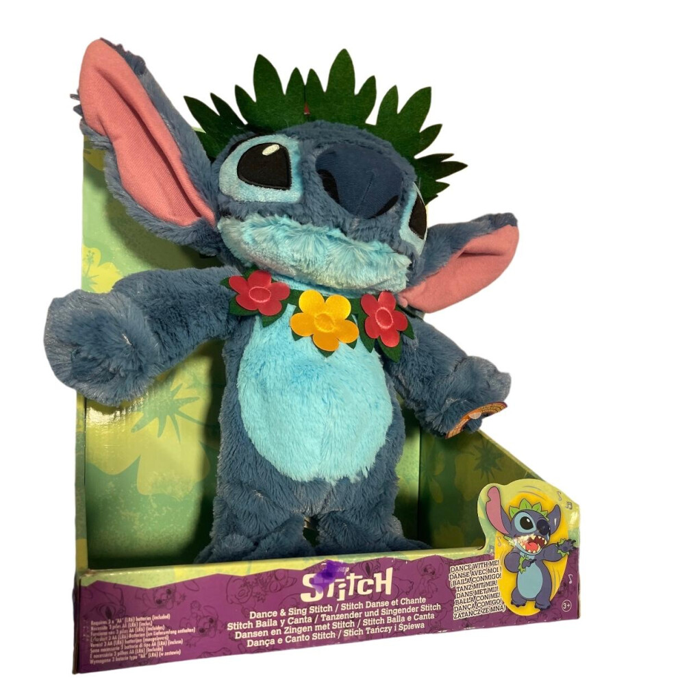 Disney Lilo & Stitch Hawaiian Dance Sing Interactive Plush Soft Toy