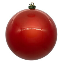 Vickerman N592071DPV 8 in. Pearl UV Drill Ball Ornament, Coral