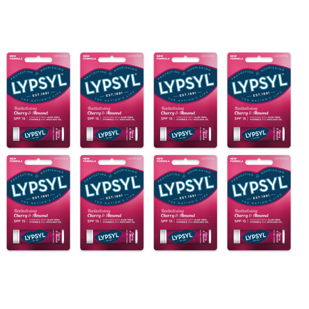 Lypsyl 8 X Lip Balm Spf 15 Cherry & Almond Carded