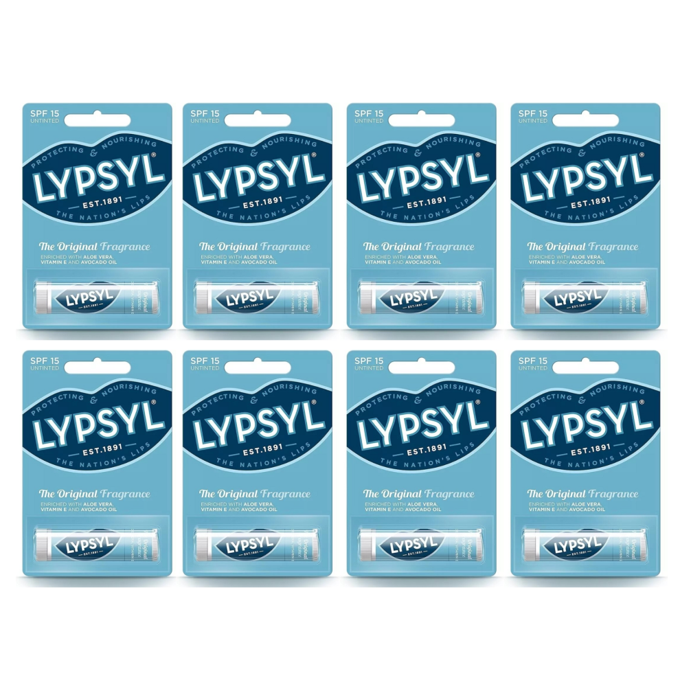 8 x Lypsyl Lip Balm SPF 15 The Original CARDED