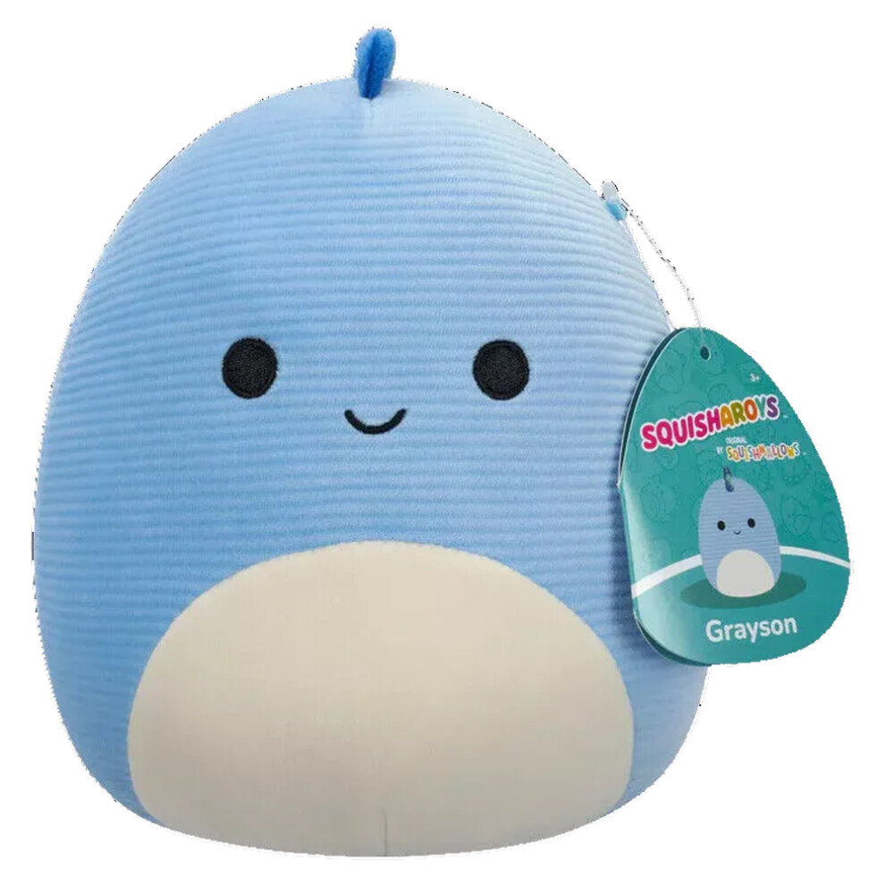 Squishmallows Grayson the Corduroy Light Blue Dino Squisharoys 7.5" Plush