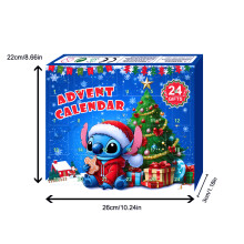 (C) Lilo and Stitch Christmas Arrival Countdown Calendar Box 24Pcs Gift Calendar Blind Box