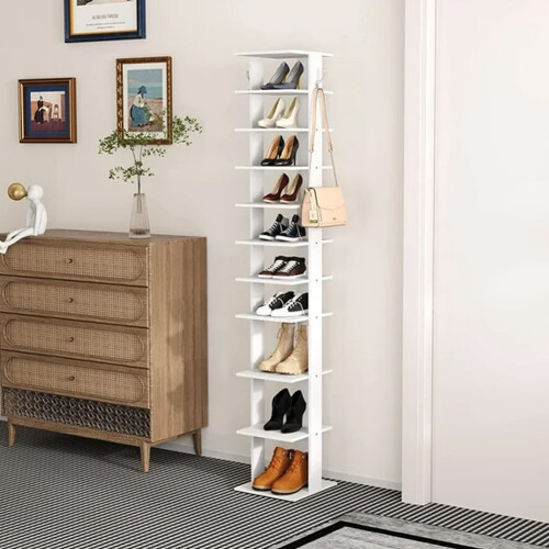 Living And Home Contemporary 10-Tier Household Space Saving Shoe Rack