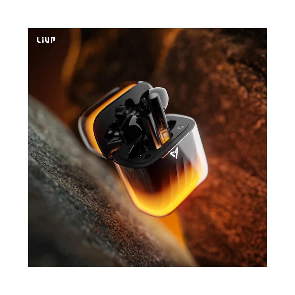 (Luminous Blackorange) Liup Lp1 Bluetooth Wireless Earphone Noise Reduction Luminous Quicksand Earbuds Gaming Headphones Low Latency Earphones 6956047673797