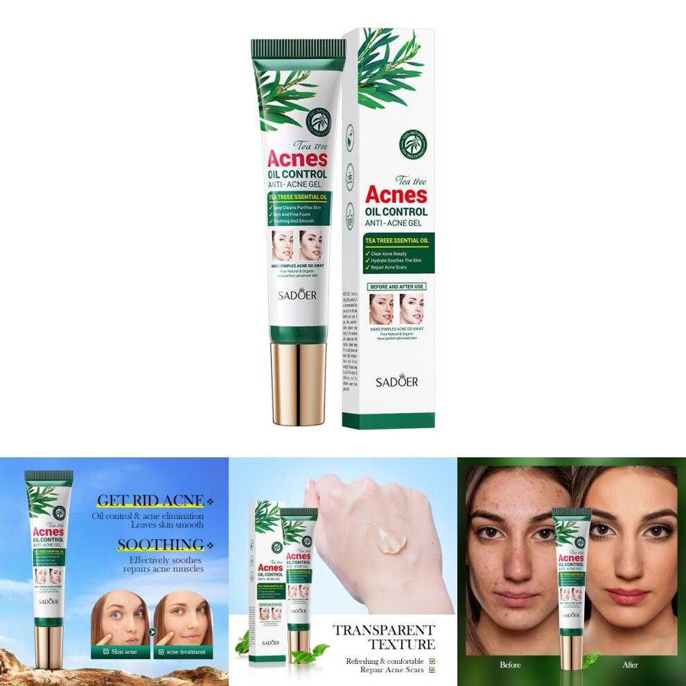 Sadoer Tea Tree Acne Control Gel Moisturizing And Nourishing For Clear Complexion 20g