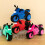 (pink) Boy's plush motorcycle toy gift 4