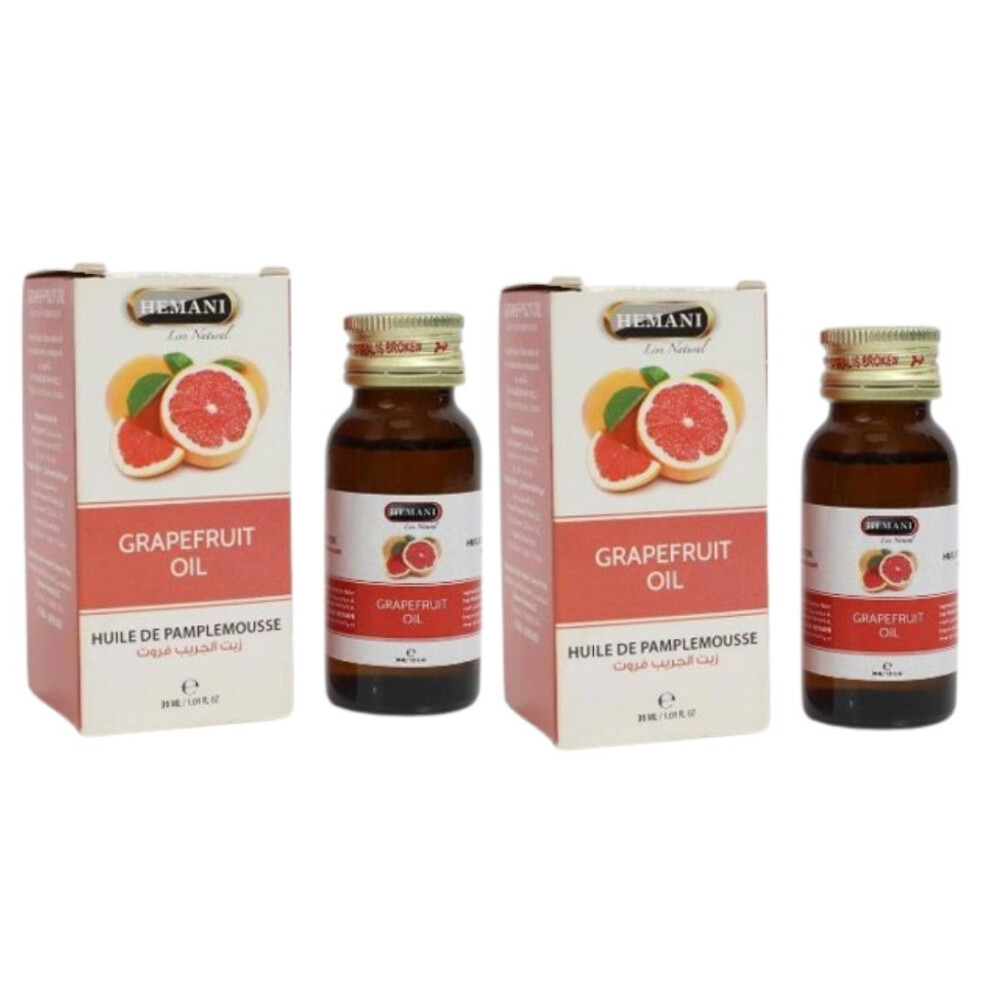 Hemani Grapefruit Herbal Oil 30ml Pack Of 2 |Antioxidant & Antiseptic |Helps Control Diabetes |Source of Vitamin C |Essential & Multipurpose Oil