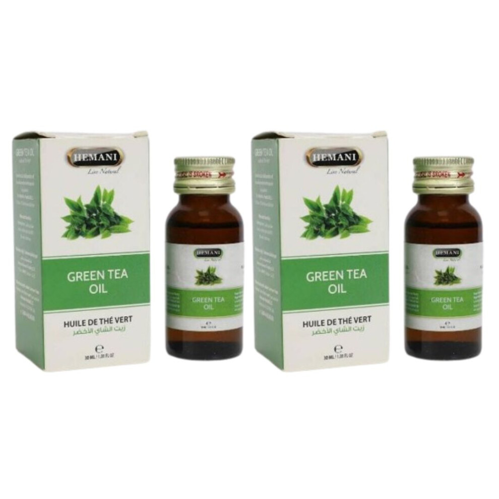 Hemani Green Tea Herbal Oil 30ml Pack Of 2 |Antioxidant |Great for Both Hair & Skin |Skin Moisturizer |Burn Fat & Reduce Weight Loss |Multipurpose Oil