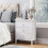 Living And Home 3 Drawer White Nightstand Sofa Side Table 2