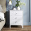 Living And Home 3 Drawer White Nightstand Sofa Side Table 1