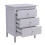 Living And Home 3 Drawer White Nightstand Sofa Side Table 4
