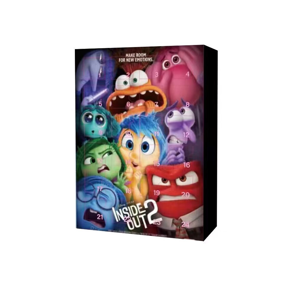 (Type A) Inside Out 2 Countdown Calendar Doll Toys Anime Figure Kids Gift 2024