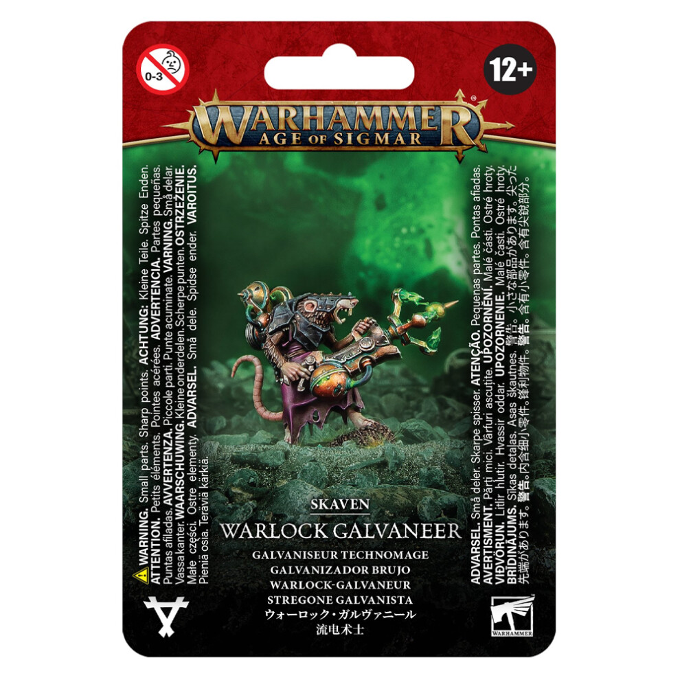Warhammer Games Workshop Age Of Sigmar Skaven: Warlock Galvaneer 90-51 - Tabletop Miniatures Wargame